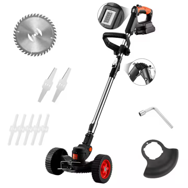 21V Cortacésped Eléctrico Cortacesped Inalámbrico de Mano Longitud Ajustable Herramientas de Jardinería del Hogar Para Batería Makita 18V - 1