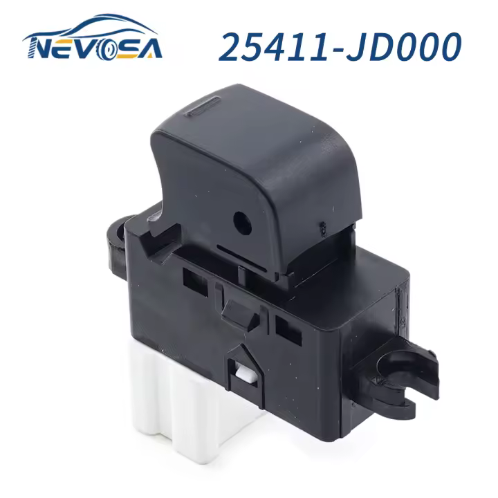 NEVOSA 25411-JD000 Botón De Control Para Ventanas Del Coche Para Nissan Teana Murano Qashqai 2007-2012 Pieza Única De Plástico - 1