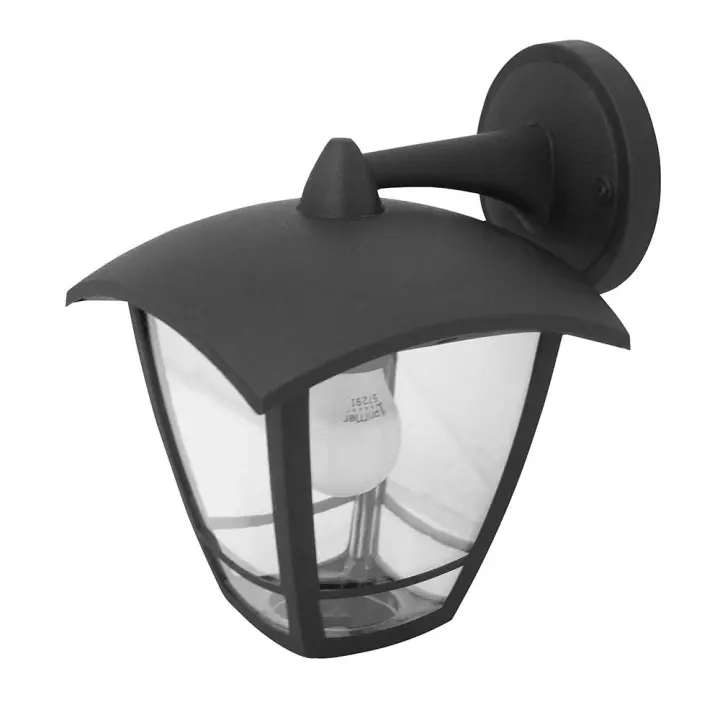 Orion91 APLIQUE EXTERIOR IP44 DESCENDENTE Negro🖤1 LUZ BOMBILLA NO INCLUIDA Polipropileno SpazioLuzio CJ.1 - 1