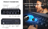 BOMGE U202 Interface De Audio USB Con Preamplificador De Micrófono Puertos XLR/TSR/TS 48V Resolución 32-Bit/192kHz Para Grabación Y Streaming En Computadora - details 2