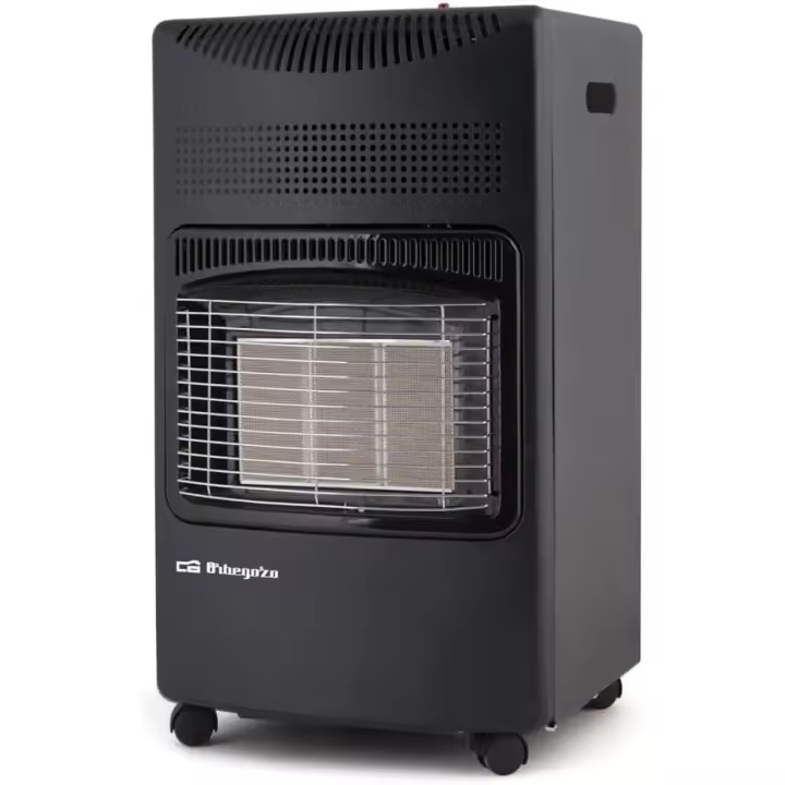 Orbegozo HCE 73 - Estufa de gas butano, cerámica, 4200 W, 3 niveles de potencia, Color Negro, 42P. x 35W x 74H centímetros - 1
