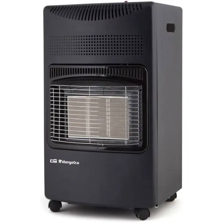 Orbegozo HCE 73 - Estufa de gas butano, cerámica, 4200 W, 3 niveles de potencia, Color Negro, 42P. x 35W x 74H centímetros - 1