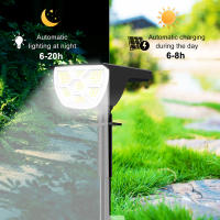 Luces Solares Para Paisaje IP65 Impermeables Con 3 Modos Luz Solar Para Jardín Camino 72/68 LED Modernas Para Exterior - details 17