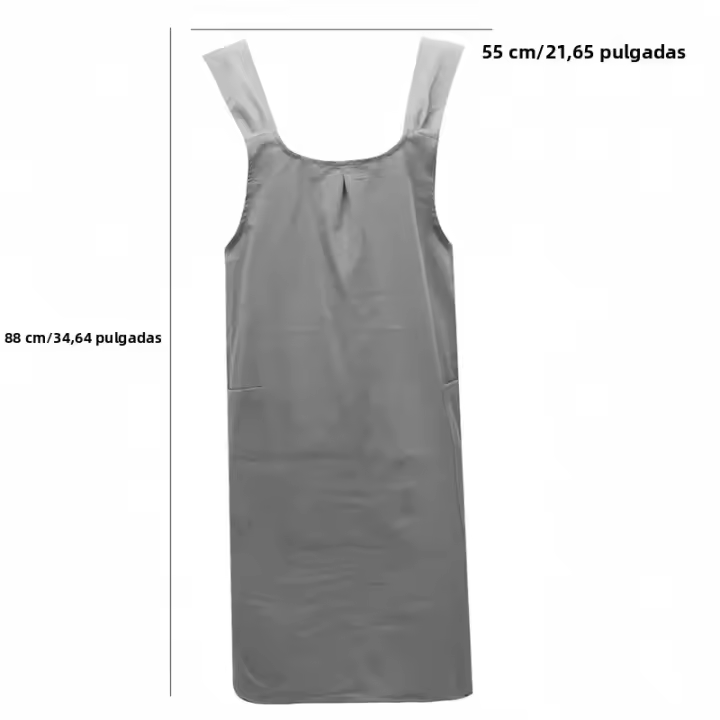 Delantal De Lino Transpirable Retro Para Mujer Para El Hogar Y El Trabajo Doméstico Estilo Japonés Anti Suciedad Para Cocina Café Salon De Uñas - 1