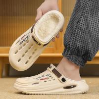 Zapatillas De Invierno Para Hombre Suaves Y Cálidas De Peluche Interior Para Dormitorio Calzado De Algodón EVA Clogs Confortables Tallas 38-45 - details 30
