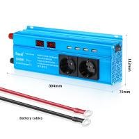 Inversor De Onda Senoidal Pura DC 12V a AC 220V 230V 1500W/2200W/2600W Convertidor De Voltaje Universal Con Enchufe Europeo Accesorios Para Automóvil - details 11