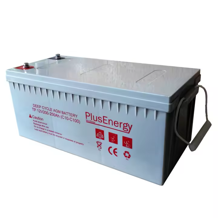 Plusenergy - Batería solar AGM 250Ah 12v PlusEnergy TP12-250 - 1