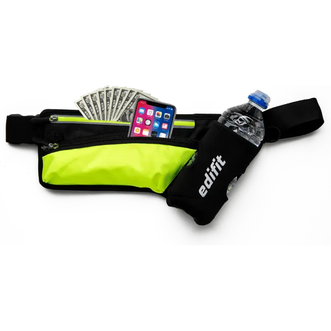 Riñonera Running Edifit, Cinturón Ajustable y Tira Fluorescente - 1
