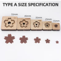 Molde De Corte De Cuero Sakura Y Estrellas De Cinco Puntos Con Regla De Acero Herramienta De Manualidades DIY Tamaño 2.5-5.5 Cm - details 1