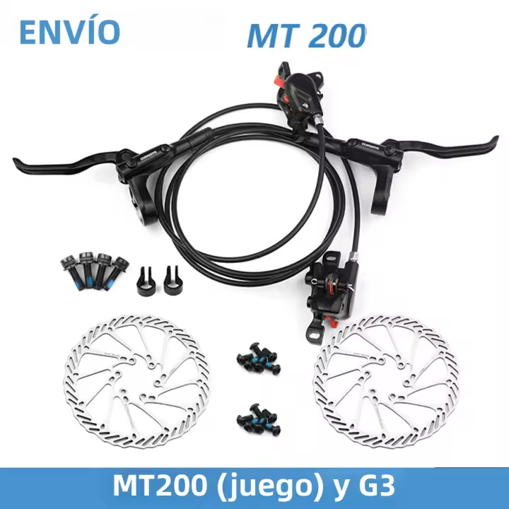 Frenos De Disco Hydraulicos Shimano MT200 Para Bicicleta De Montaña Freno Delantero Y Trasero 2 Pistones Piezas De Ciclismo - 1