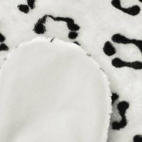 vidaXL Alfombra afelpada de leopardo 139 cm blanco - details 2