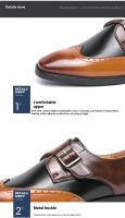 Nuevos Zapatos De Cuero Para Hombre Loafers Formales Casuales Con Hebilla Talla Extra Grande 46 47 48 Estilo Británico - details 3