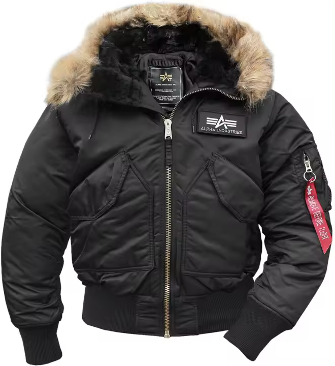ALPHA INDUSTRIES Chaqueta de Vuelo Alpha Industries 45P con Capucha - Protección Contra el Viento y el Agua - 1