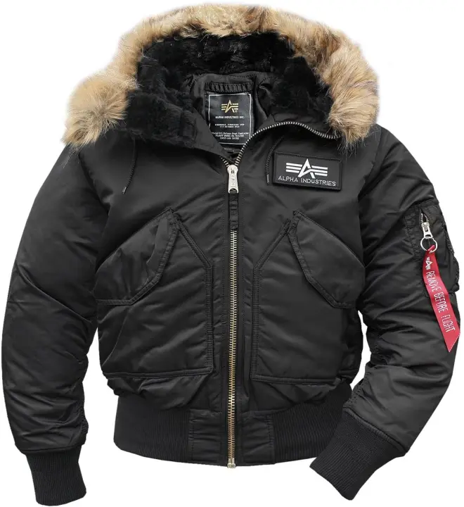 ALPHA INDUSTRIES Chaqueta de Vuelo Alpha Industries 45P con Capucha - Protección Contra el Viento y el Agua - 1