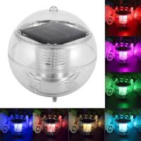 Lámpara Con; Bola flotante, Envnmental Pction PS Luz de decoración de interiores LED a; Luces de bola de fiesta recargables de colores de energía solar para piscina de estanque de jardín - details 0