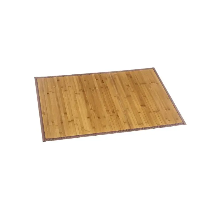 Dcasa Alfombra de bambú, antideslizante, anti manchas, resistente a la humedad, color natural de 40X60 cm - 1