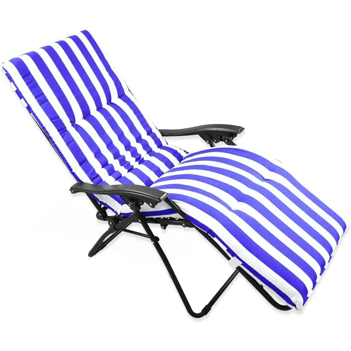 VIGIVISION Cojín Tumbona Acolchado 180x55X6cm. Colchoneta para Tumbona. - 1