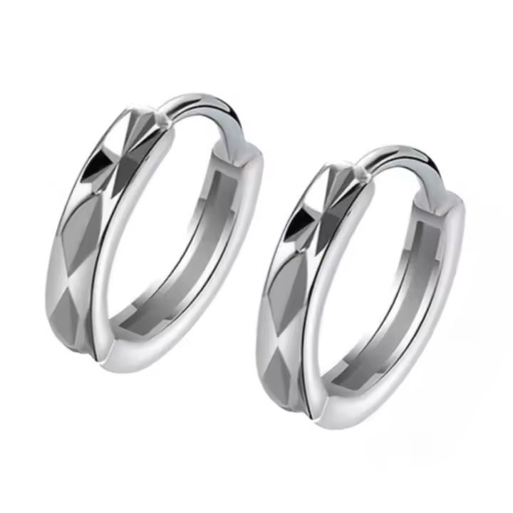 Pendientes de Plata de Ley 925 para helbres, Aos, versátiles clásicos, a la moda, Con personalidad, SIMPL - 1