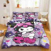 Juego De Sábanas MINISO Kuromi Para Cama De Tamaño Queen Y Twin Diseño De Dibujos Animados Para Niños Y Estudiantes Poliéster 100% - details 3