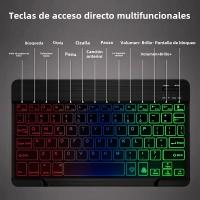 Teclado Bluetooth Con Iluminación Retroiluminada Y Ratón Para iPad Teclado Wireless Rechargeable Para iOS Android Windows Dispositivos De 10 Pulgadas - details 9