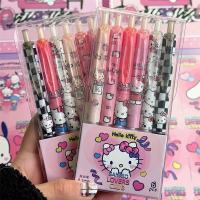 Sanrio Hello Ktiiiy 6pcs Bolígrafo De Gel Presión Cute Para Estudiantes Escritura Rápida Herramienta De Aprendizaje 0.5 Negro Material Plástico Regalo De Papelería Escolar - details 4