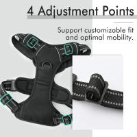 Harnés Para Perros Con Reflectivo Ajustable Y Padded Cómodo Para Caminar Fácilmente Sin Ahogar Vestido De Servicio Ideal Para Actividades Al Aire Libre - details 3