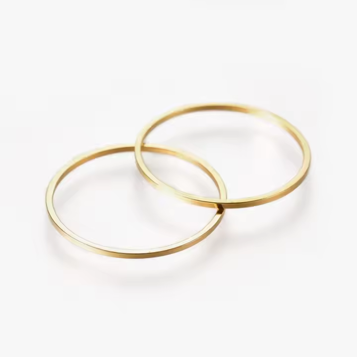 Anillos Enlazables De Latón 100pcs Color Plata Alrededor De 7mm De Ancho 11mm De Largo 1mm De Espesor Para Joyería - 1