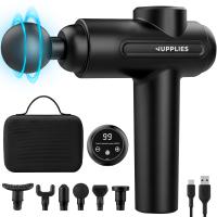 RELAXTY Masajeador Muscular Profesional – Pistola de 30 Niveles, 6 Cabezales Intercambiables, Silenciosa, Batería de 5H, Pantalla LCD Táctil, Estuche Incluido y Carga USB-C | Opción con bandas elásticas incluidas - details 7