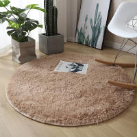 Alfombra De Lana Suave Para Sala De Estar Alfombra Redonda De Peluche Falso Pelo Para Habitación De Niños Alfombra Larga De Plush Para Dormitorio Decoración De Hogar Alfombrilla Antideslizante - details 3