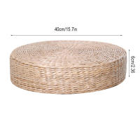 Cojín De Paja Tatami Para Meditación Y Yoga Estilo Japonés Silla Redonda De Paja Tejida Para Adultos Almohada De Piso Zen - details 2