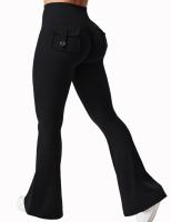 Leggings De Yoga Para Mujer 2024 Con Bolsillos Mallas De Compresión Estiramiento Alto Pierna Ancha Sensación De Nuca Ropa Deportiva De Fitness - details 5