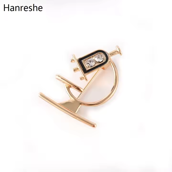 Nueva Broche De Microscopio Para Médicos Y Enfermeras Pin De Hospital Para Chaquetas Y Mochilas Accesorios De Joyería Clásicos Para Hombres Y Mujeres - 1