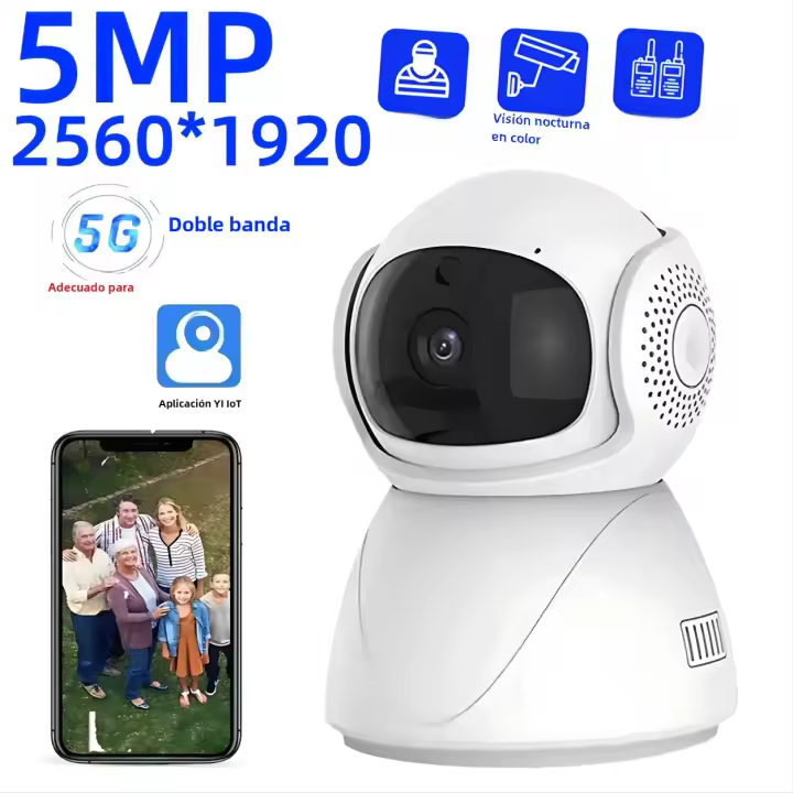 Cámara IP Inteligente YI 5G WiFi 2MP/5MP Con Detección De Humanos AI Visión Nocturna Color Monitoreo Bebé Para Hogar Inteligente Montaje Pared O Colgante - 1