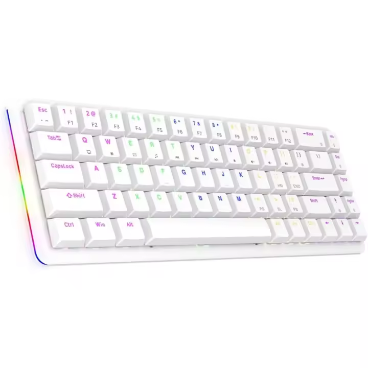 RAMPAGE MECHANICAL KEYBOARD LOW PROFILE REBEL WHT - 1