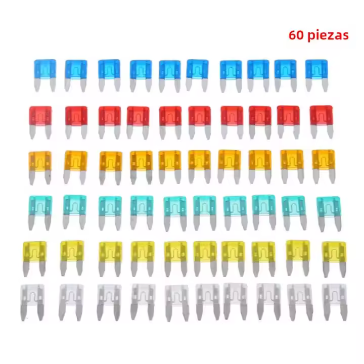Kit De Fusibles Para Coche Y Camión Mini 60 Piezas 5A-30A Mixed Set Accesorios De Automóvil Y Camión Auto Car Styling - 1