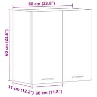 vidaXL Armario de pared de cocina madera de ingeniería gris hormigón - details 7