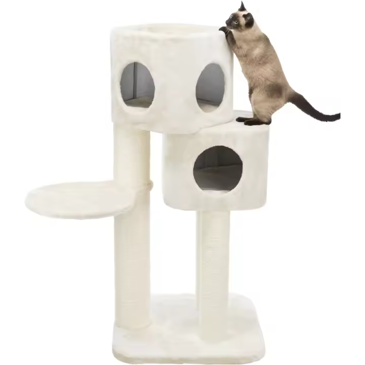 Trixie Rascador para Gatos Lauretta Crema con Cuevas y Cojines Reversibles - 1