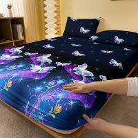 Sábana De Cama Con Patrón Psicodélico De Mariposa 1 Pieza Funda Para Colchón Imprimida En Poliéster 100% Técnica De Impresión Rotativa - details 2