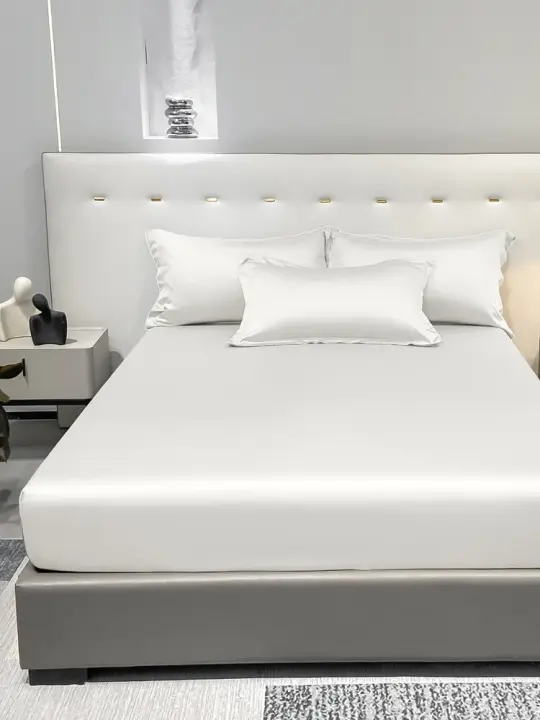 Edredón De Seda Blanca Sólida Para Todas Las Estaciones Para Hombres Y Mujeres Estilo Simple Y Moda Para Dormitorio Y Hotel - 1