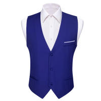 Chaleco De Seda Para Hombre En 20 Colores S-5XL Estilo Formal Sin Mangas Cuello Redondo Ajustado Para Todas Las Estaciones - details 20
