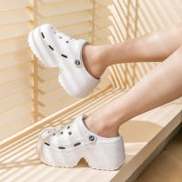 Zapatillas De Plataforma Gruesa Para Mujer Sandalias Antideslizantes De Playa Moda Verano Suela De EVA Clogs Tacón Alto - details 2