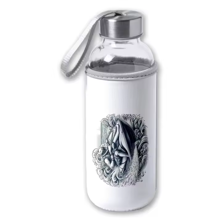 MERCHANDMANIA BIDON DE 420 ML CON FUNDA DE NEOPRENO deporte playa moto acuatica agua carrera tapon seguridad - 1
