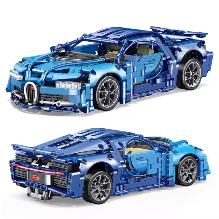 Coche De Carreras Super Bugatti 1:14 Bloques De Construcción Técnicos Modelo MOC Vehículo Deportivo Para Niños Y Adultos Juguetes Regalo Creativo Educativo Ornamental - 1
