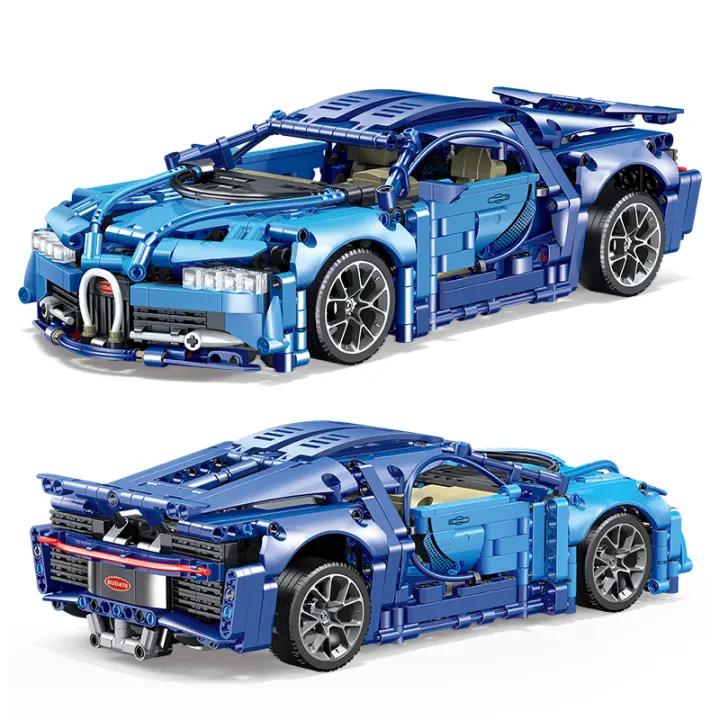 Coche De Carreras Super Bugatti 1:14 Bloques De Construcción Técnicos Modelo MOC Vehículo Deportivo Para Niños Y Adultos Juguetes Regalo Creativo Educativo Ornamental - 1