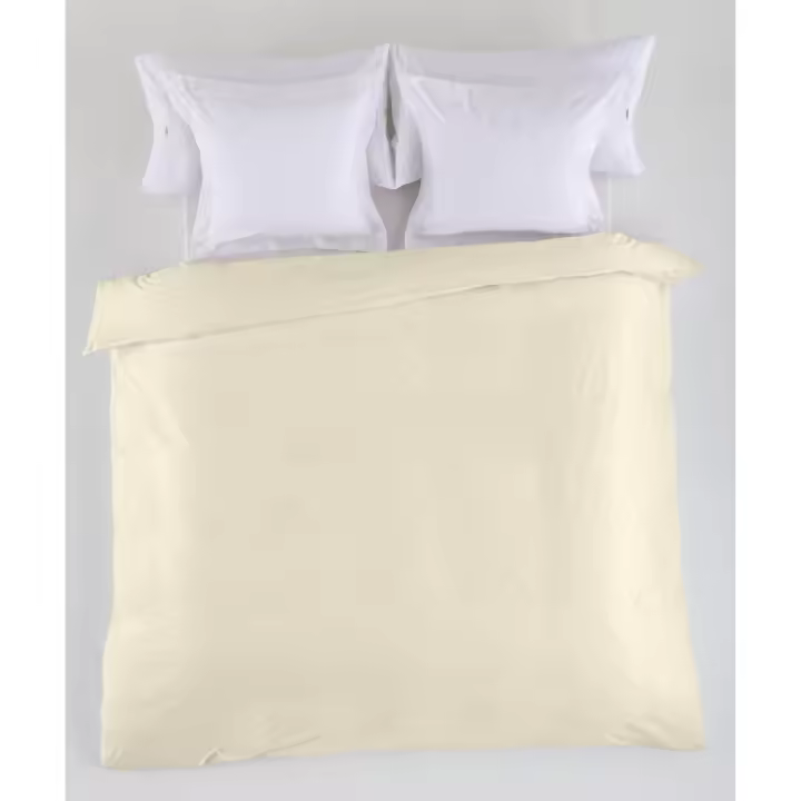 FUNDA NORDICA lisa color crema - Cama de 135/140 (1 pieza) - 50% algodón / 50% poliéster - 144 hilos. Gramage: 115 - Fijalo - 1
