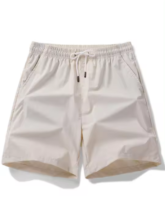 Shorts De Playa Para Hombre Ropa Casual De Verano Material Poliéster Estilo Sólido Talla Adecuada Para Primavera Y Verano - 1