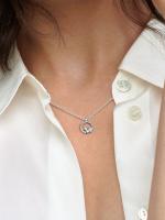 Pandora - Collar with Colgante de Círculo y Racimo de herbario brilliantly-Plata de Legislación - details 0