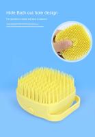 Cepillo De Baño Para Perros Y Gatos De Silicona Suave Masajeador De Peluca Dispensador De Ducha De Peluquería Para Mascotas En Colores Amarillo Rosa Y Azul - details 3