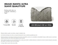 HOME TEXLOVA®  Manta Sofa de Borrego, Manta Doble Cara Franela y Sherpa, 100% Poliester, Suave y Caliente para Invierno, 130x160 160x220 220x240 - details 0