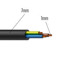 Manguera eléctrica redonda 3x1.0mm² RV-K negra 3G1.0 | Cable negro 3 hilos | 5-20m. Longitud a elegir | Suministros Castro - details 2
